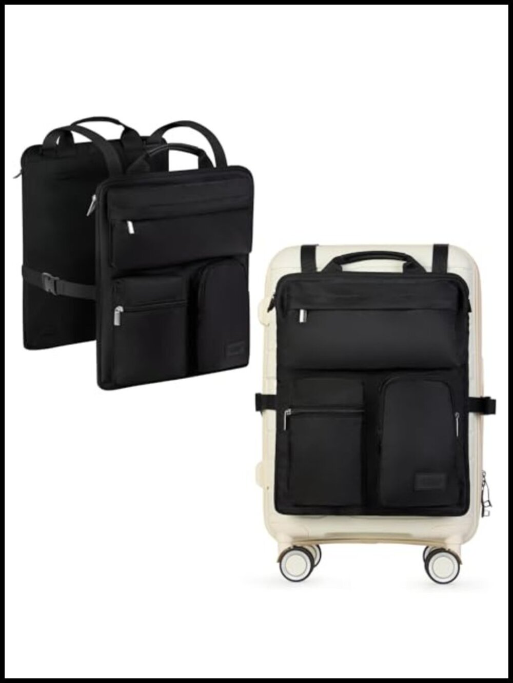 Luggage Organizer Carry On Harness with Laptop Pocket & Adjustable Straps